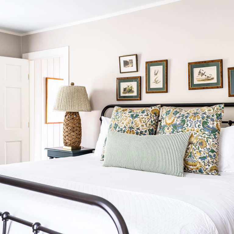 cottage bedroom with queen bed